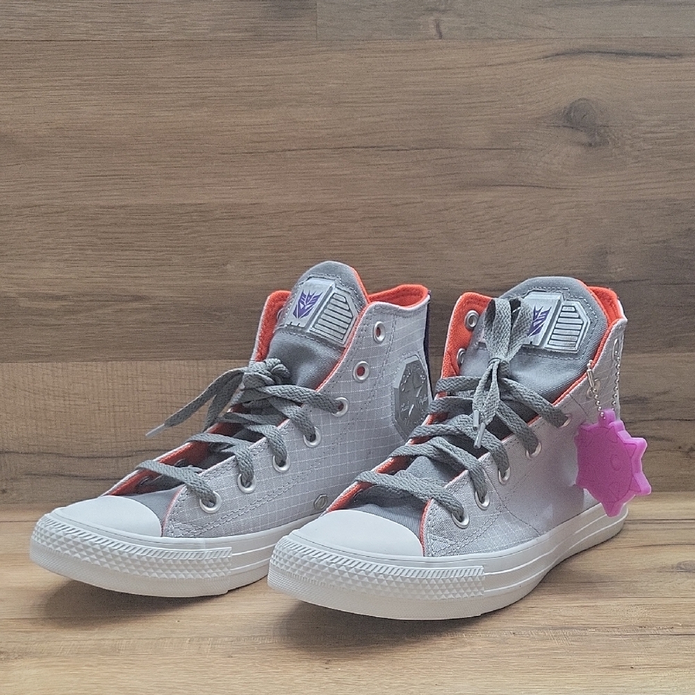 Converse Kids High-Top Sneakers - Gray and Orange